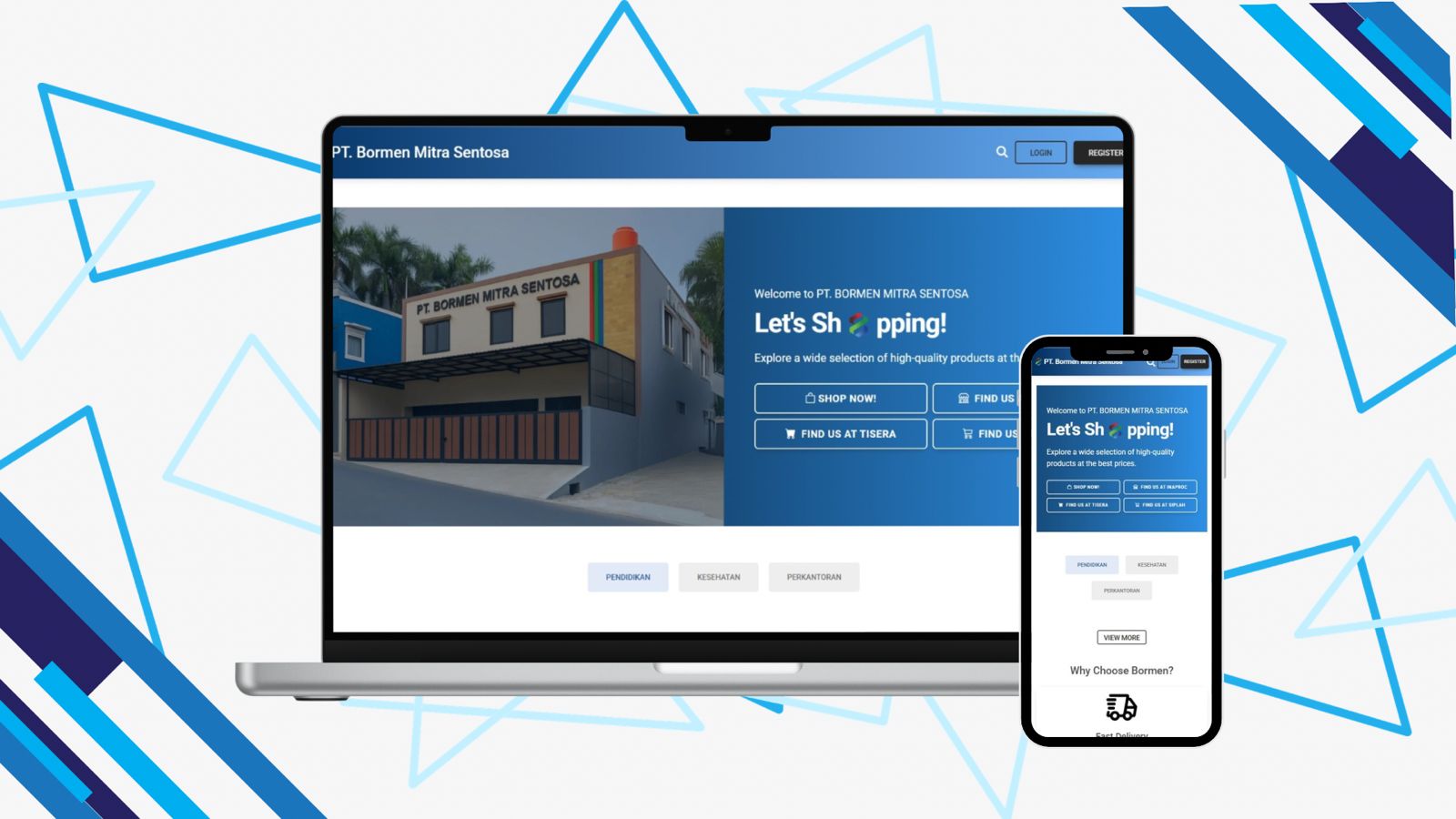 E-Commerce Website – PT. Bormen Mitra Sentosa