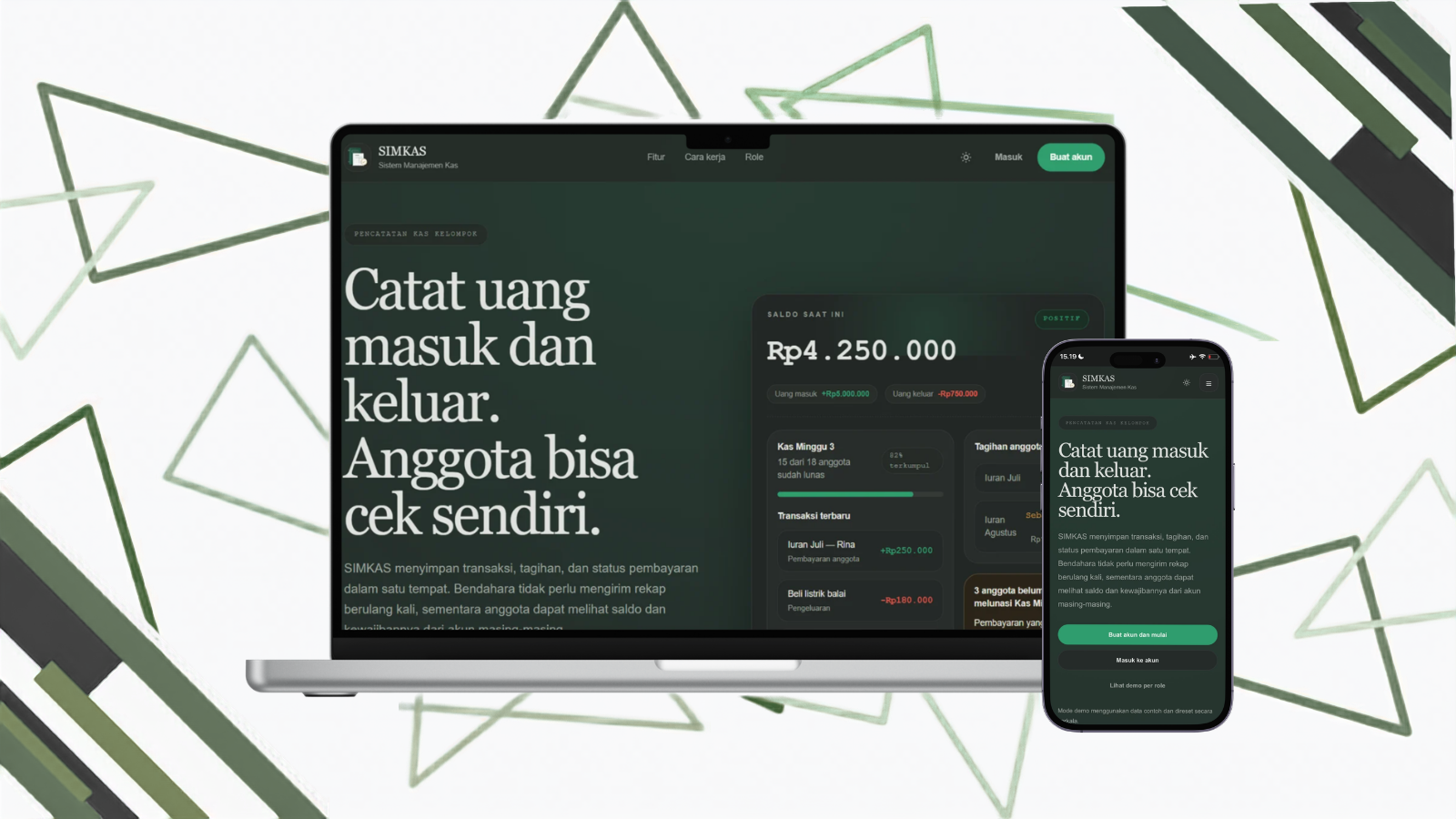 SIMKAS – Sistem Manajemen Kas Kelompok